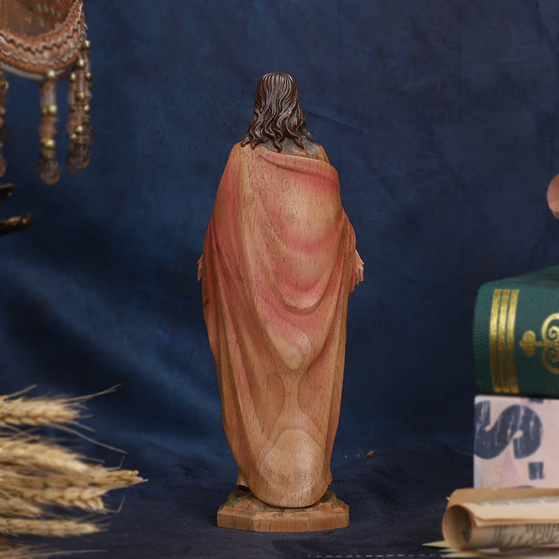 christiandiscipleshop Jesus Wooden Desktop Ornament: Carrying Faith and Delivering Divine Salvation