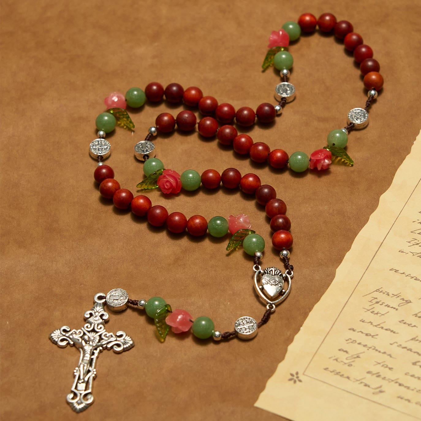 christiandiscipleshop Handmade Rosary with Blood Dragon Wood Beads and Crucifix – A Symbol of Spiritual Bond and Devotion