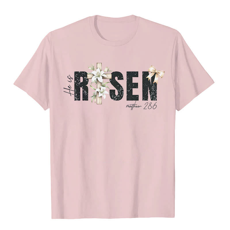 Christianartworkshop "He is RISEN" Short Sleeve T-shirt