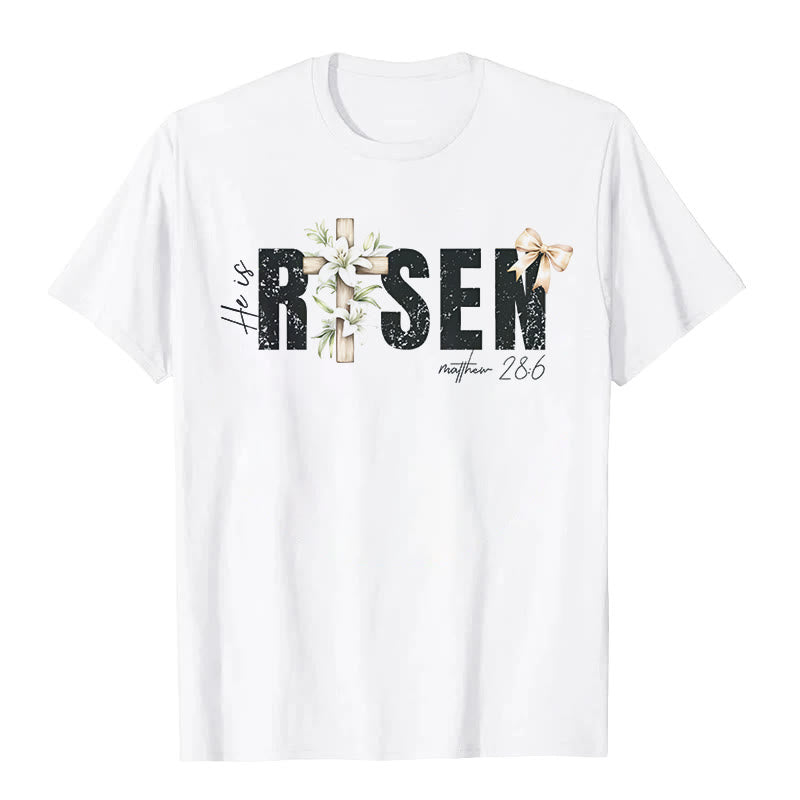 Christianartworkshop "He is RISEN" Short Sleeve T-shirt