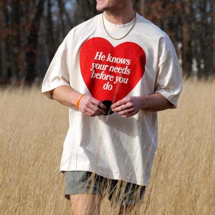 Christianartworkshop "He knows your needs before you do" T-shirt