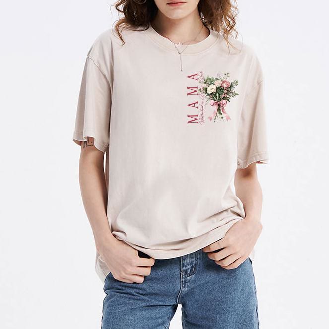 Christianartworkshop "MAMA" Flower Washed T-Shirt