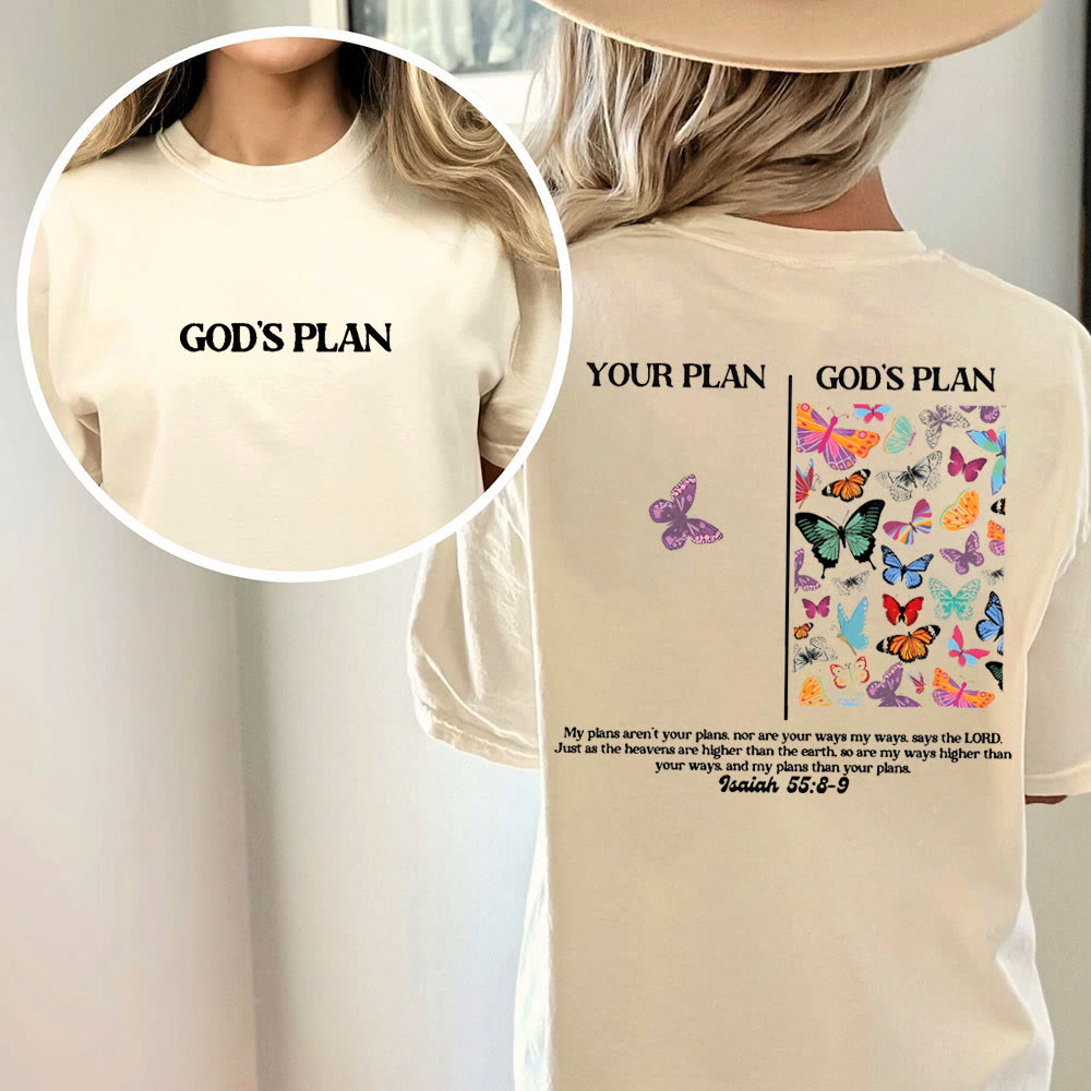 Christianartworkshop "GOD's PLAN" Washed T-Shirt