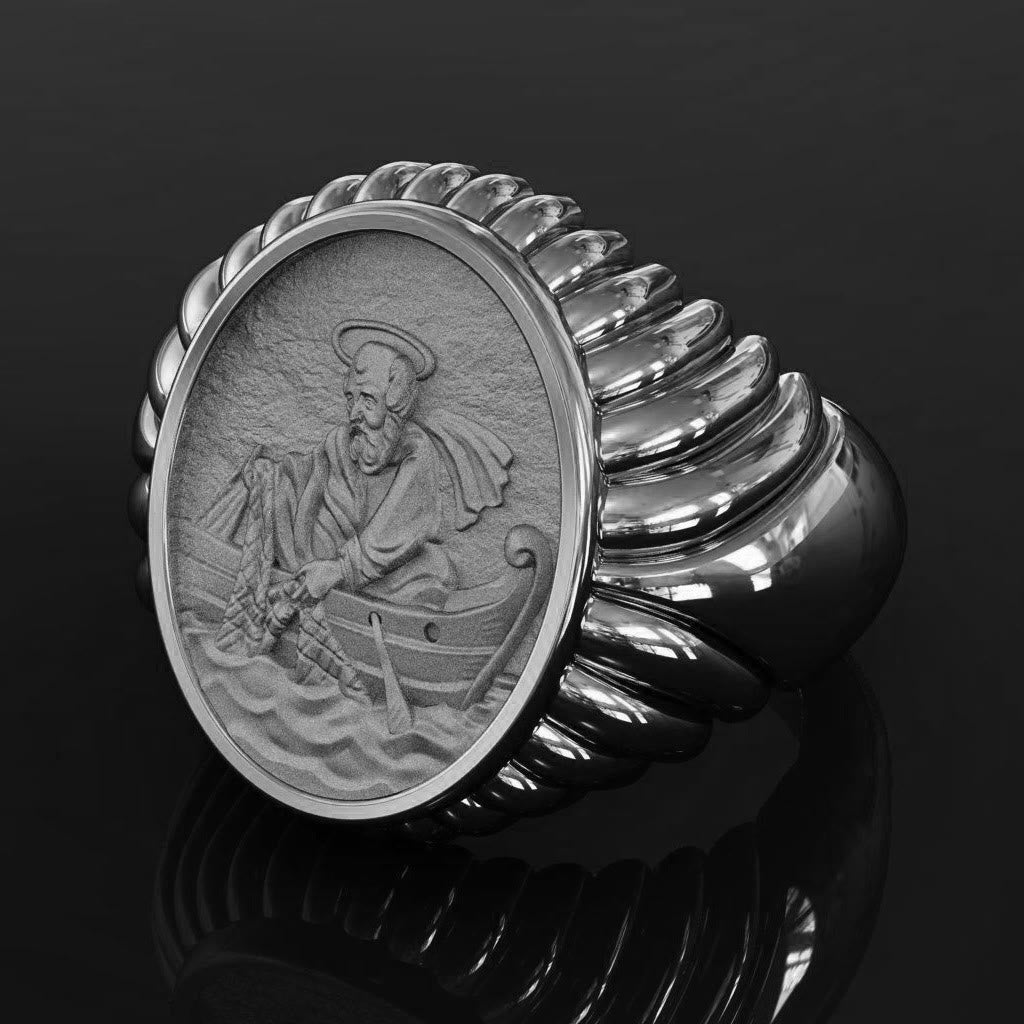 Christiandiscipleshop Fisherman Apostle's Legacy Ring: A Symbol of Faith and Devotion