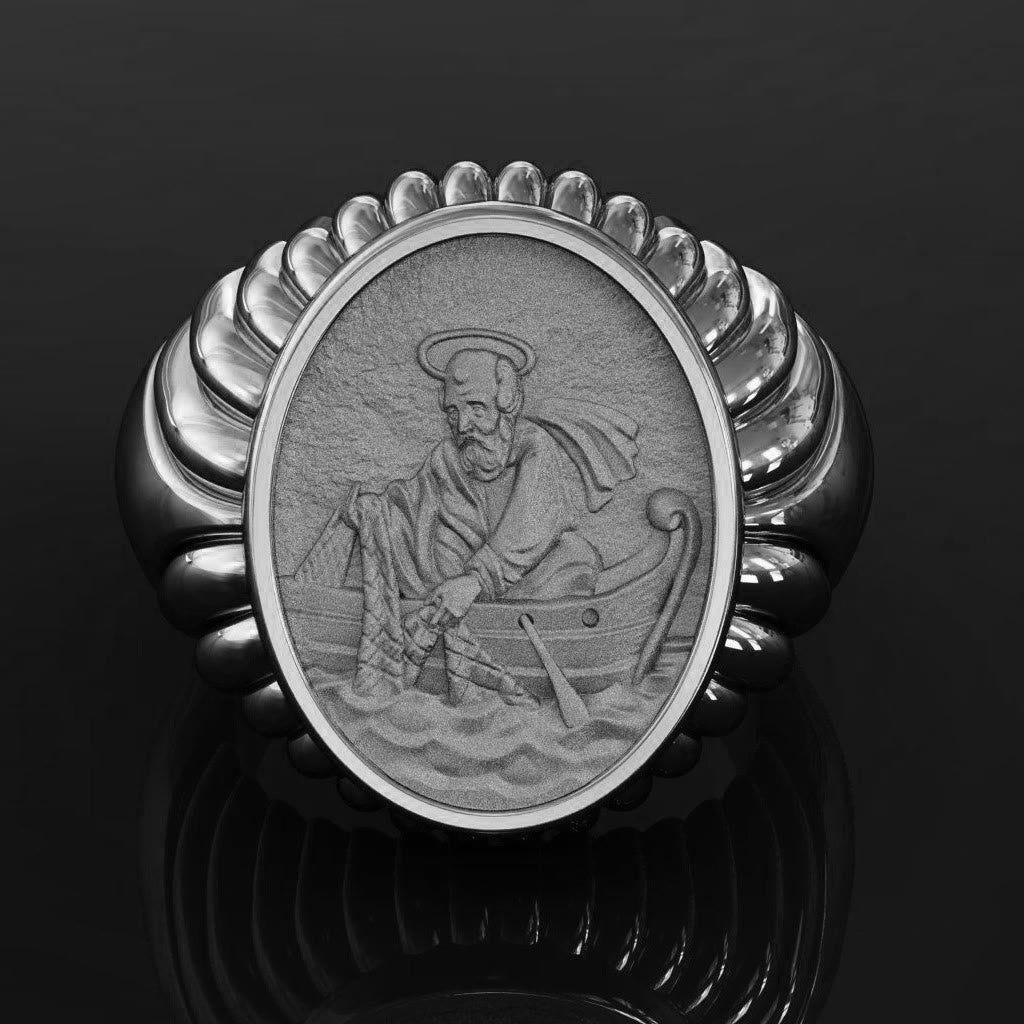 Christiandiscipleshop Fisherman Apostle's Legacy Ring: A Symbol of Faith and Devotion