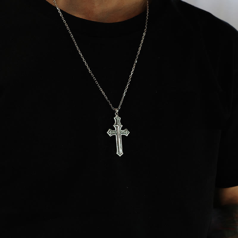 Christianartworkshop 925 Sterling Silver Vintage & Classic Crucifix Life's Victory Necklace: Emblem of Divine Triumph
