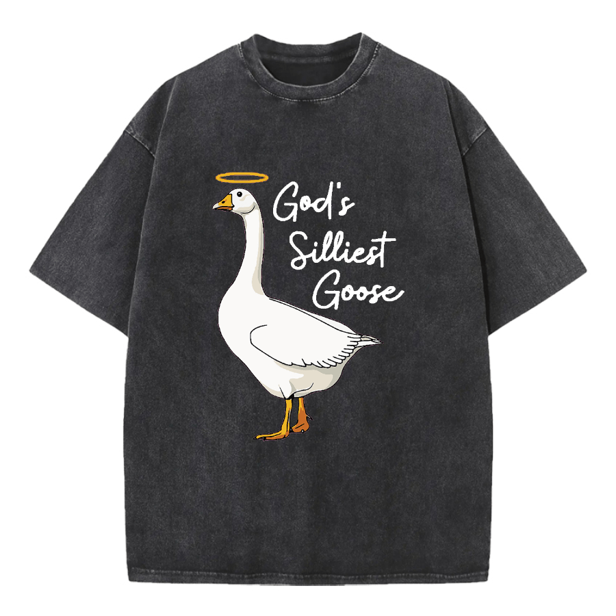 Christiandiscipleshop God's Silliest Goose Washed T-Shirt