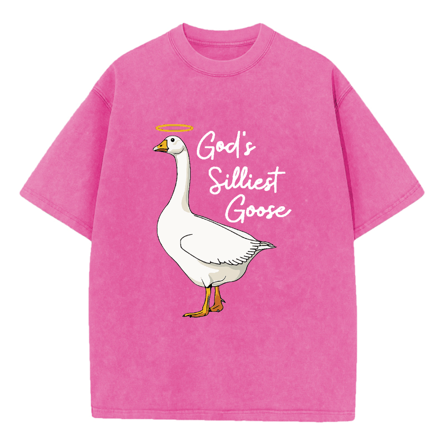 Christiandiscipleshop God's Silliest Goose Washed T-Shirt