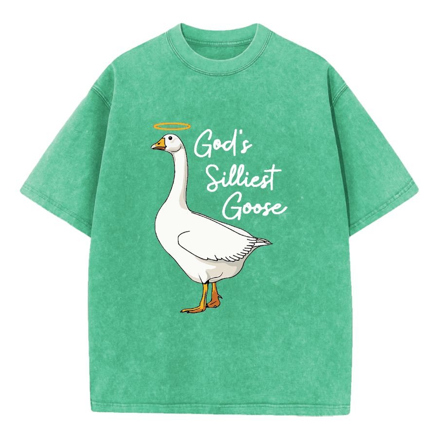 Christiandiscipleshop God's Silliest Goose Washed T-Shirt