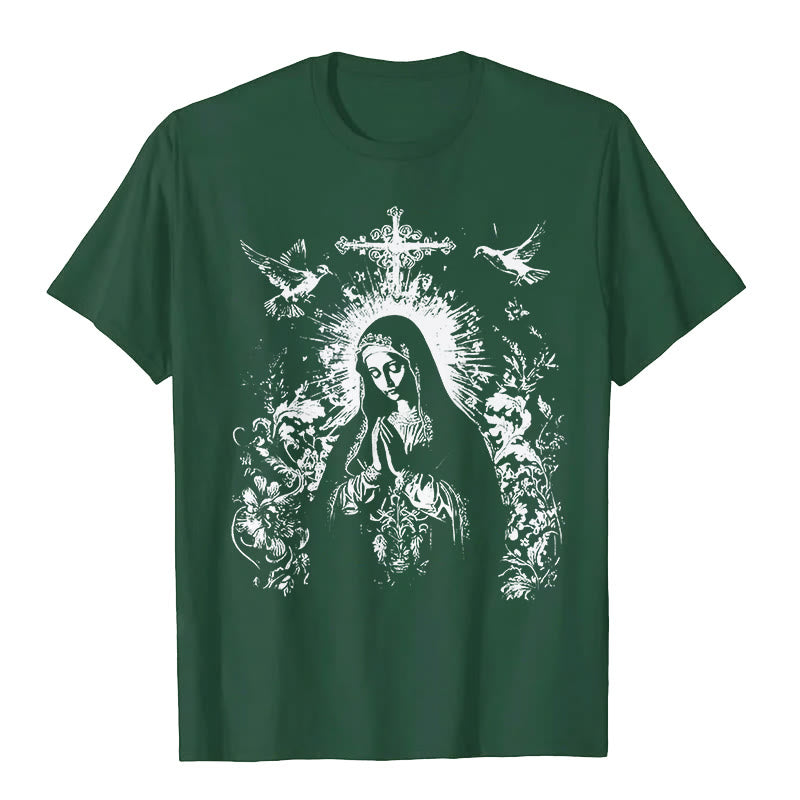 christiandiscipleshop Mary Praying Vintage T-shirt
