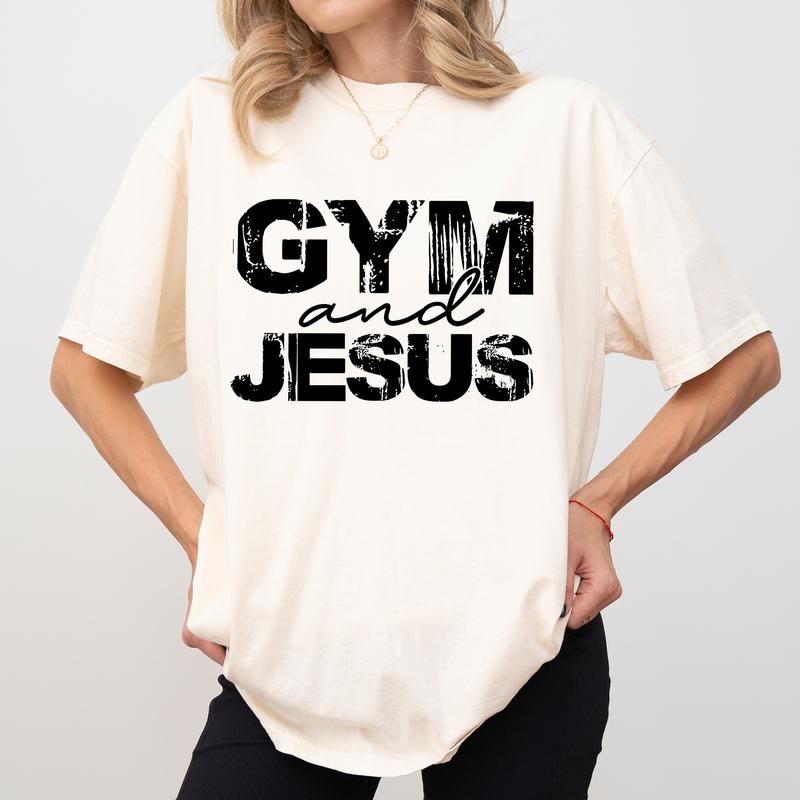 christiandiscipleshop Gym and Jesus T-Shirt