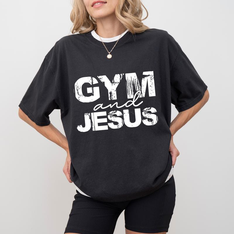 christiandiscipleshop Gym and Jesus T-Shirt