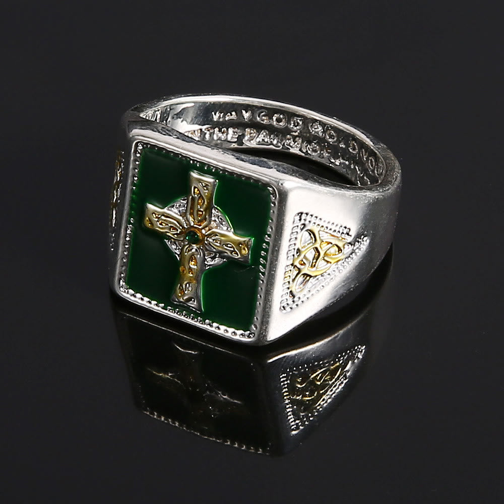 FREE Today: Vintage & Classic Crucifix Irish Celtic Blessing Ring: A Symbol of Elegance