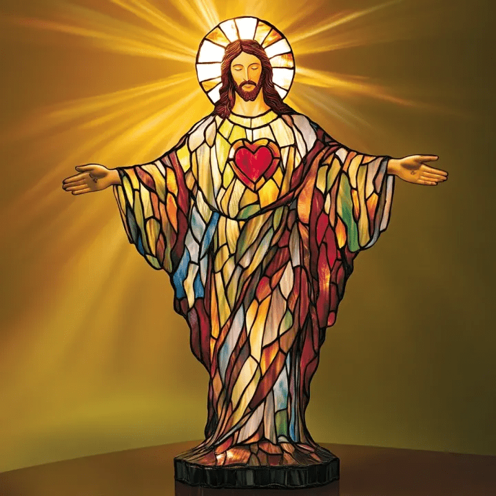 christiandiscipleshop USB Interface Jesus Table Lamp