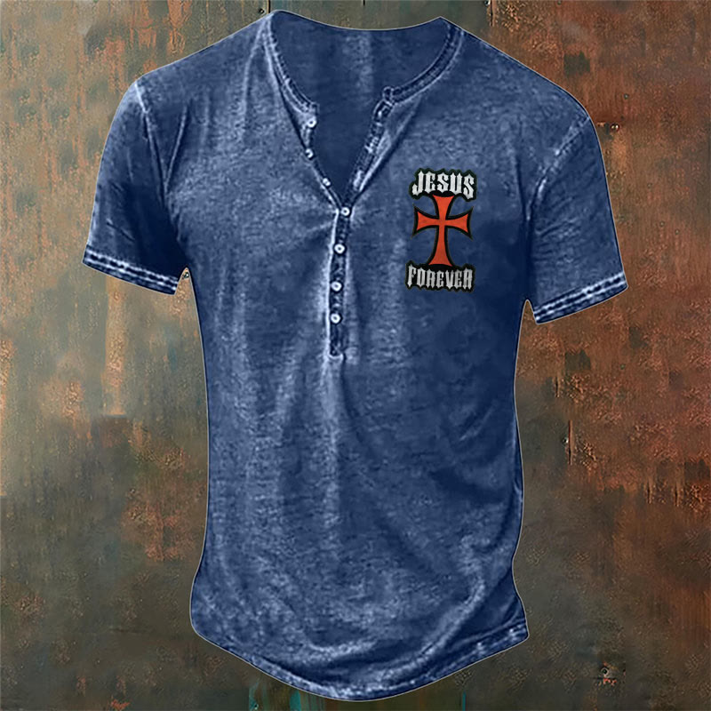 christiandiscipleshop Men's Flag Cross Print T-Shirt