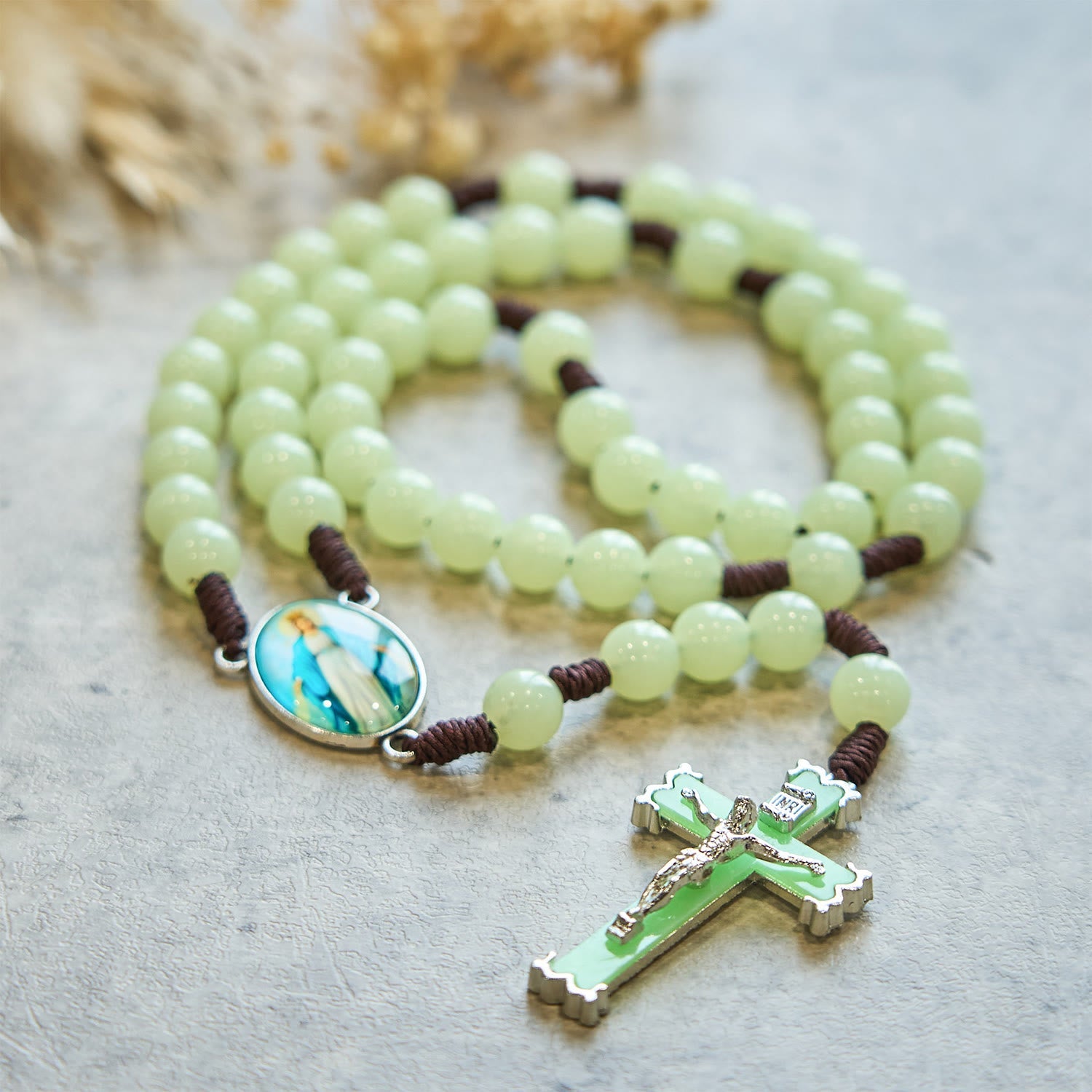 Christiandiscipleshop Glow in Dark Luminous Beads Prayer Rosary: Light Your Faith Way
