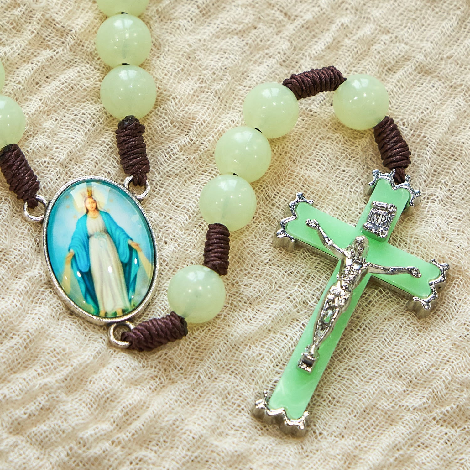 Christiandiscipleshop Glow in Dark Luminous Beads Prayer Rosary: Light Your Faith Way