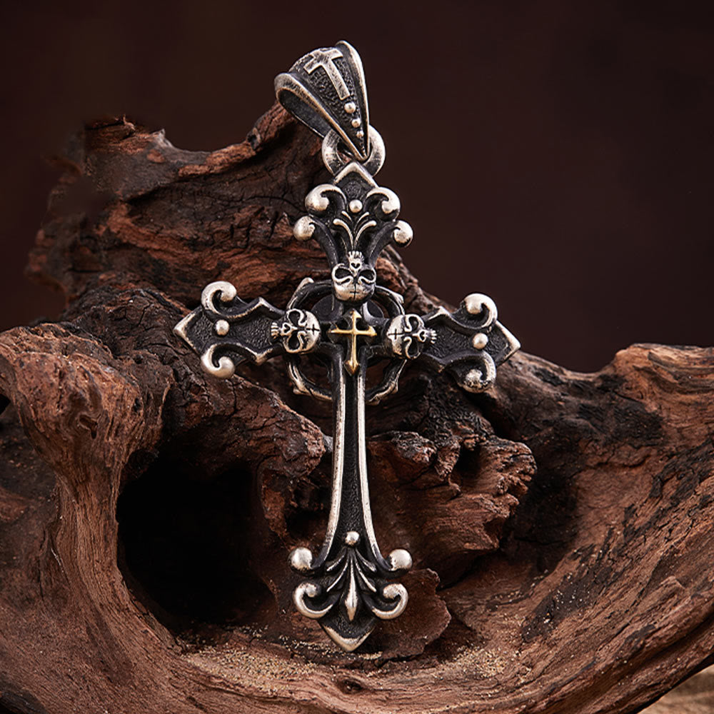 christiandiscipleshop Vintage Holy Cross with Skull Necklace: A Profound Symbol of Faith's Darker Depths