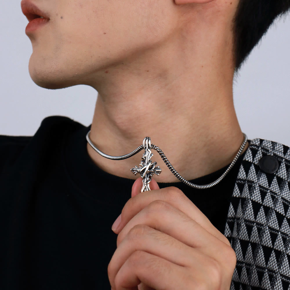 Christianartworkshop 925 Sterling Silver Vintage & Minimalist Cross Necklace: A Timeless Symbol of Spiritual Devotion