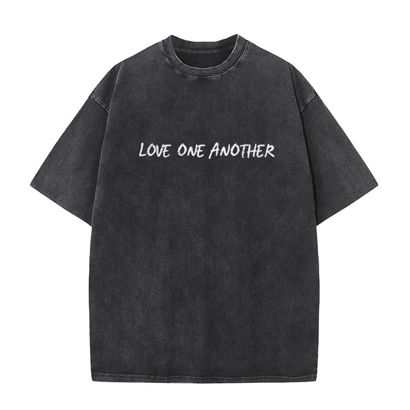 christiandiscipleshop Love One Another Unisex Washed T-Shirt