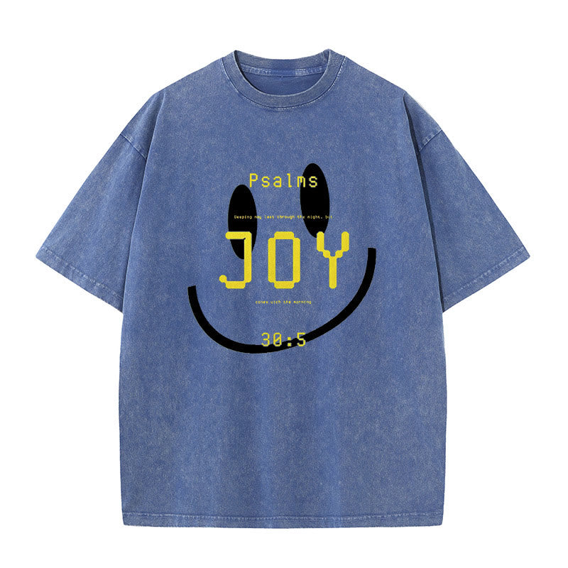 christiandiscipleshop Joy Psalm 30:5 Unisex Washed T-Shirt