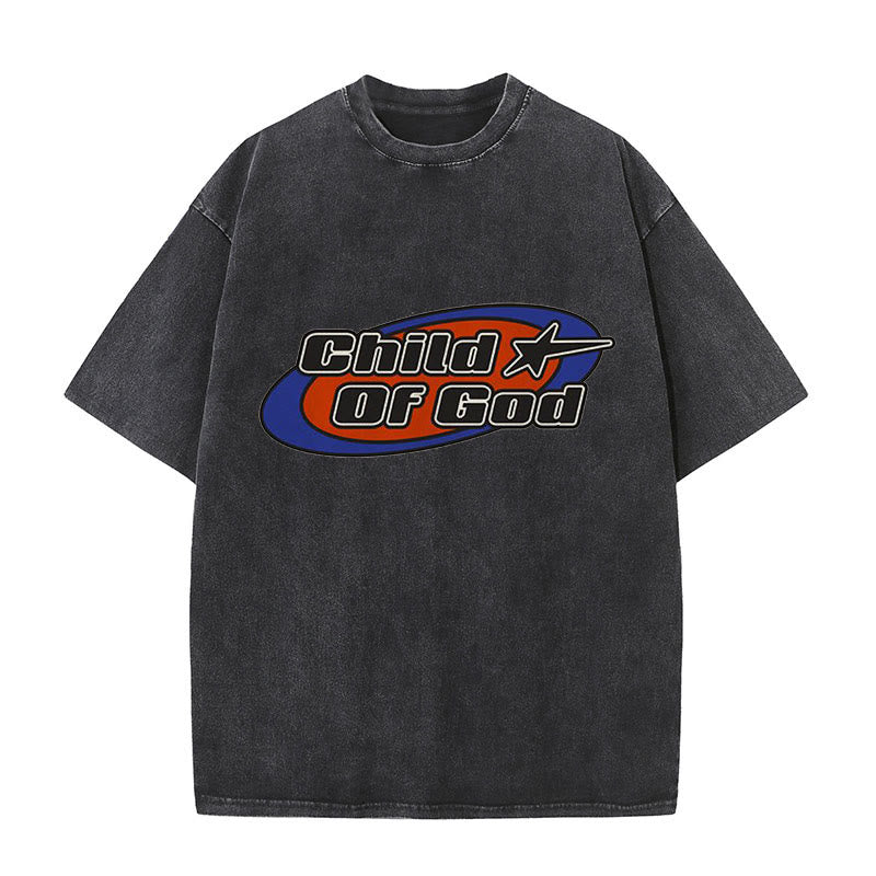 Christianartworkshop Child of God Graphic Unisex Washed T-Shirt