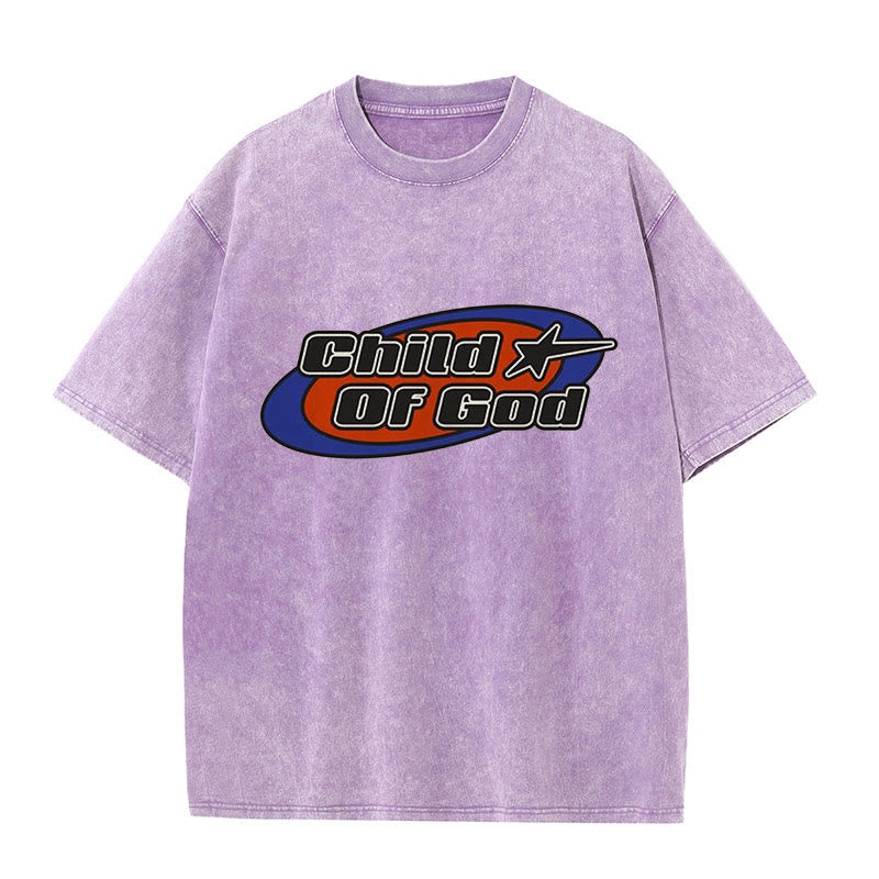 Christianartworkshop Child of God Graphic Unisex Washed T-Shirt