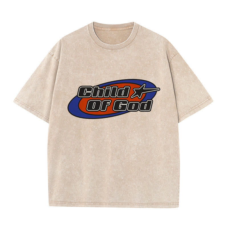 Christianartworkshop Child of God Graphic Unisex Washed T-Shirt