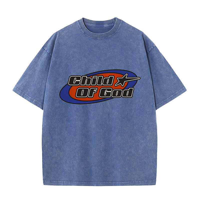 Christianartworkshop Child of God Graphic Unisex Washed T-Shirt