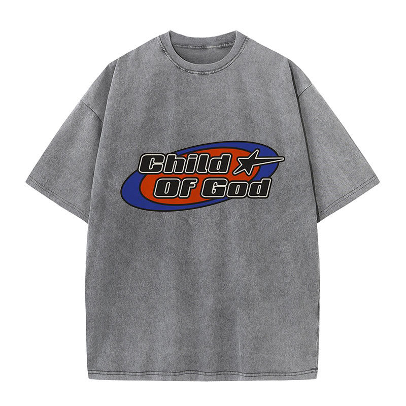 Christianartworkshop Child of God Graphic Unisex Washed T-Shirt