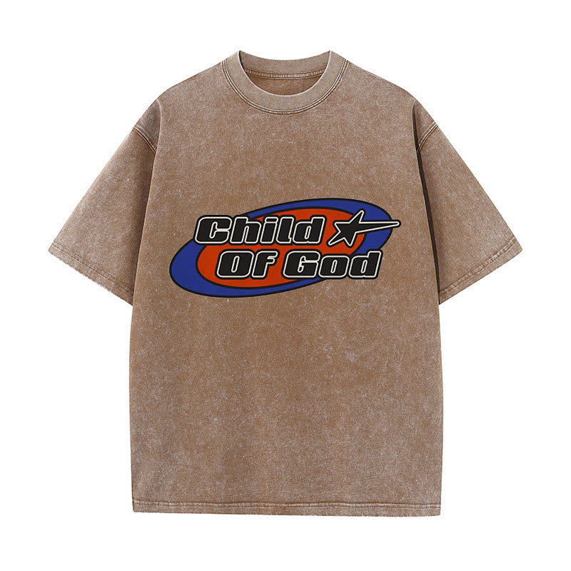 Christianartworkshop Child of God Graphic Unisex Washed T-Shirt