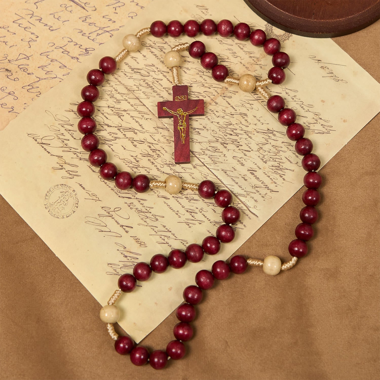 Christianartworkshop 10mm Wine Wooden Beads Traditional Rosary: A Timeless Spiritual Companion