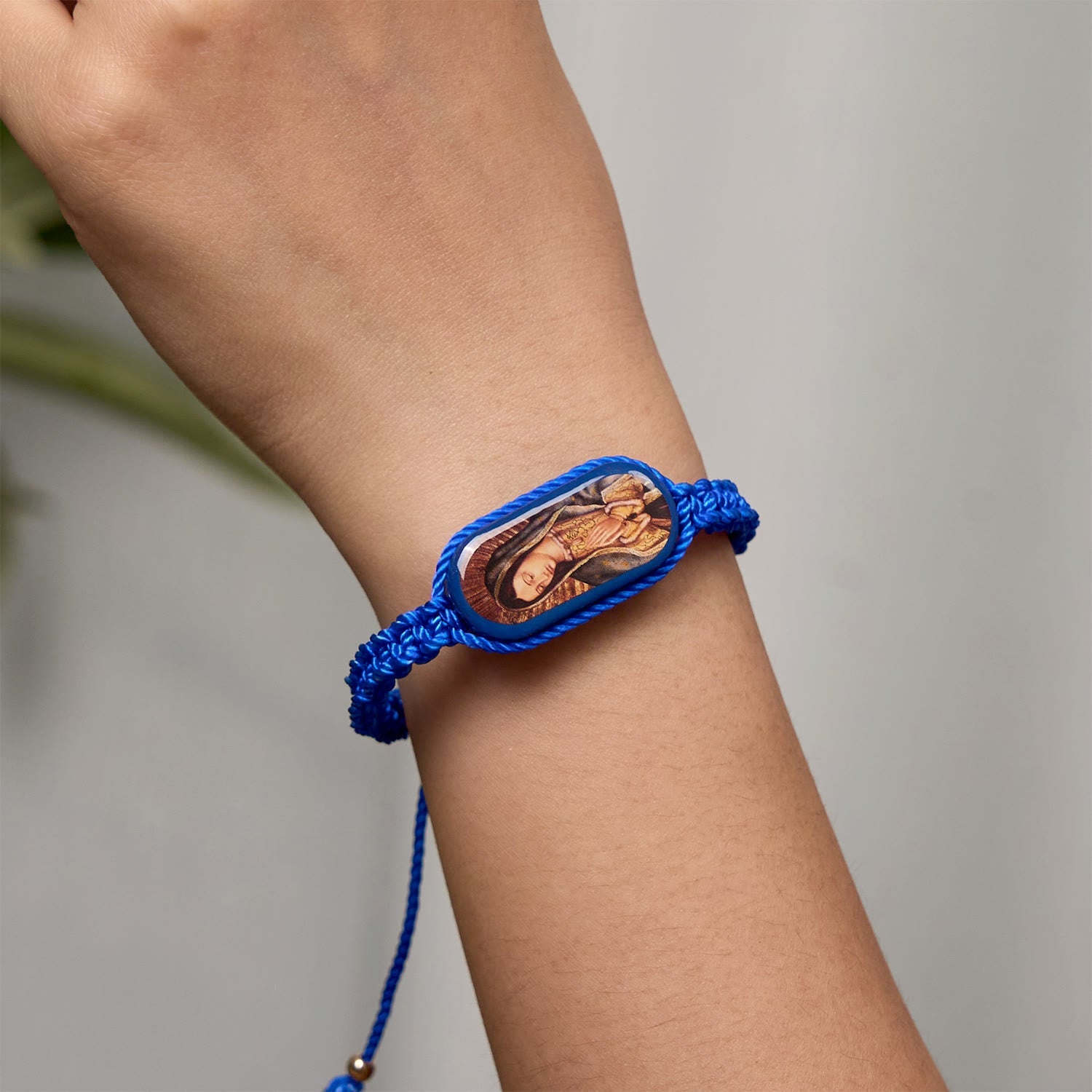 Christianartworkshop 3color Hand-woven String Bracelet with Our Lady of Guadalupe