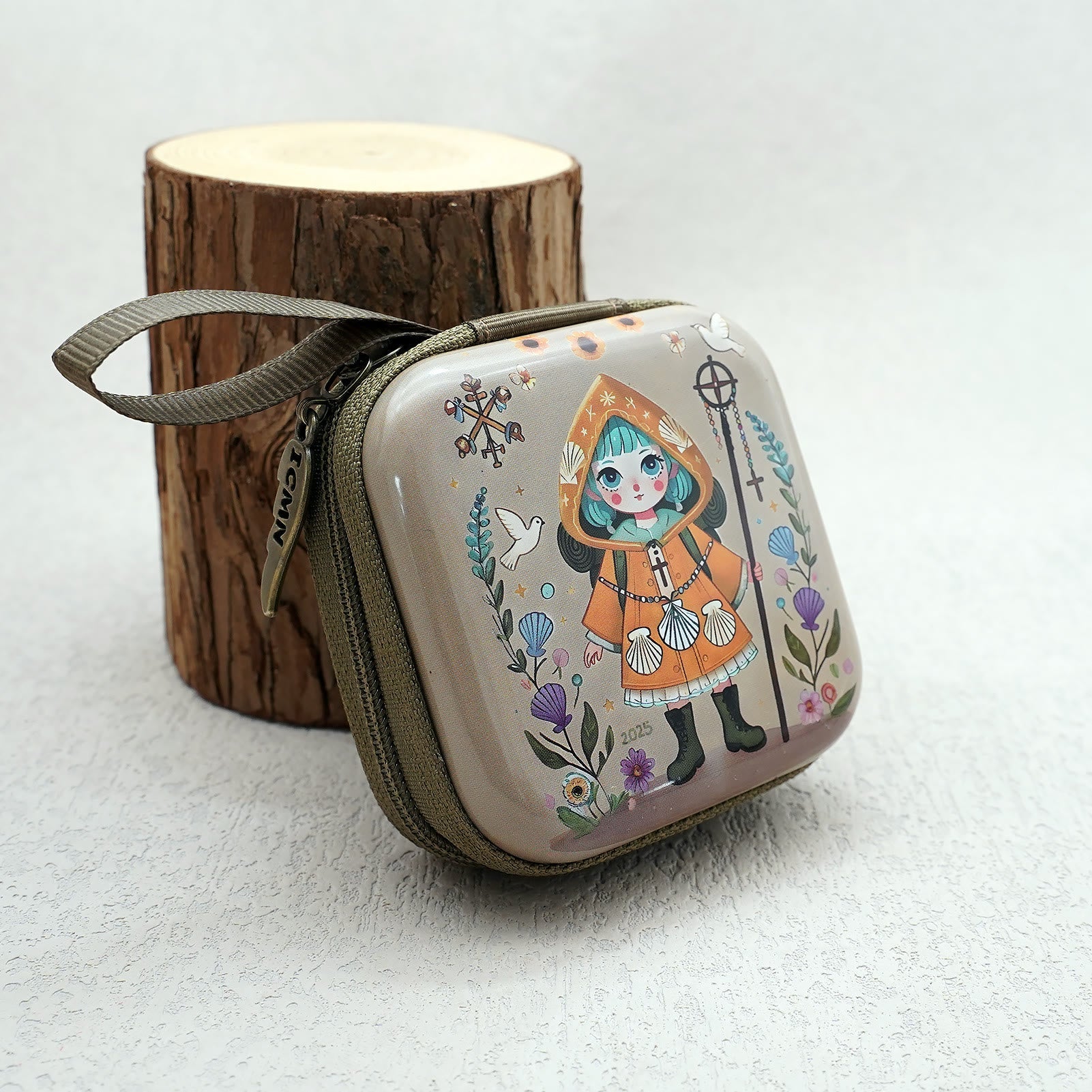 Christianartworkshop 9 Patterns Cartoon Style Square Rosary Cases: A Beautiful Blend of Faith and Function