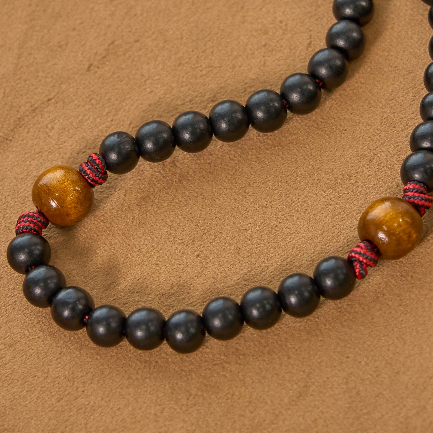 christiandiscipleshop Handmade Original Rosary with 10mm Ebony Wooden Beads & Solid Paracord