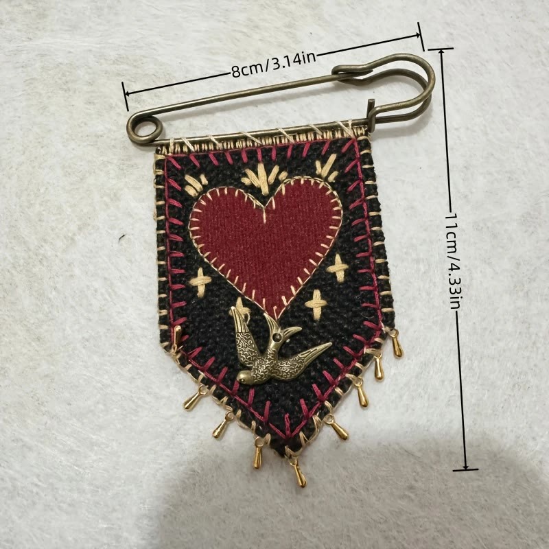 christiandiscipleshop Hand-Embroidered Hope Protection Pocket Brooch