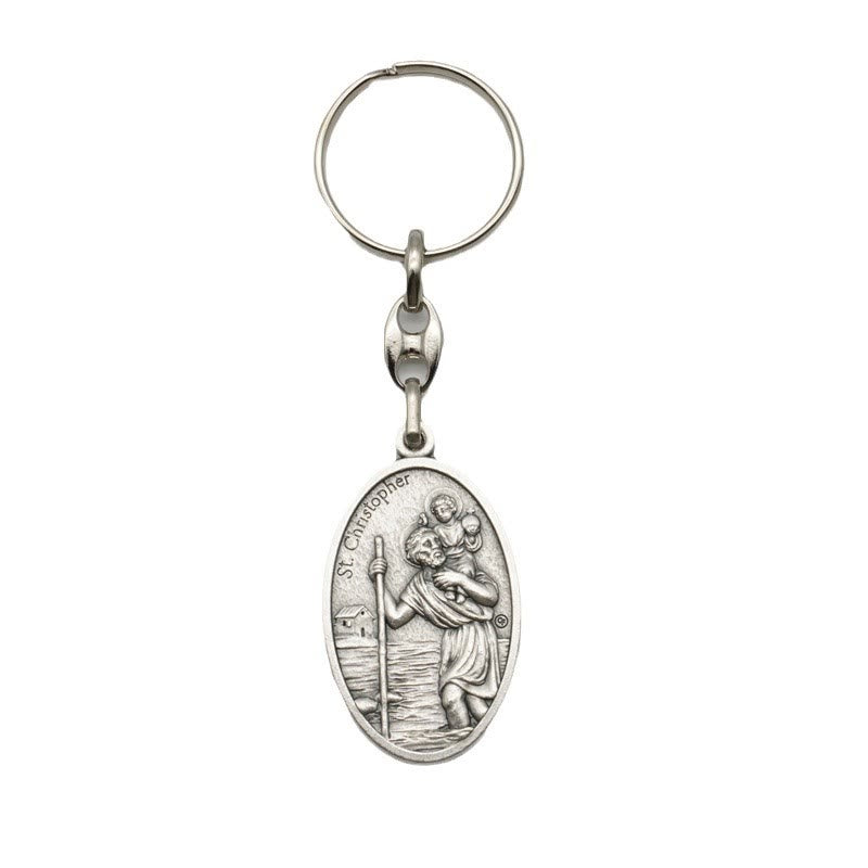 Christianartworkshop Artistic Metal Crafted St. Christopher Keychain: Heirloom of Traveler's Blessings