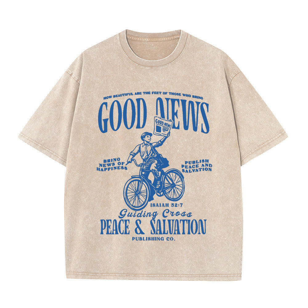 Christiandiscipleshop Good News Christian Unisex Washed T-Shirt