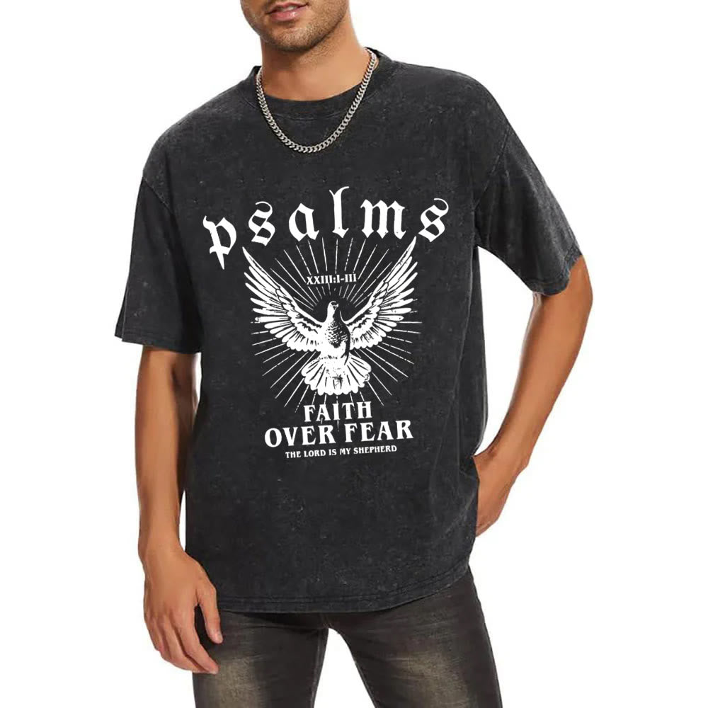Christiandiscipleshop Faith Over Fear Christian Unisex Washed T-Shirt