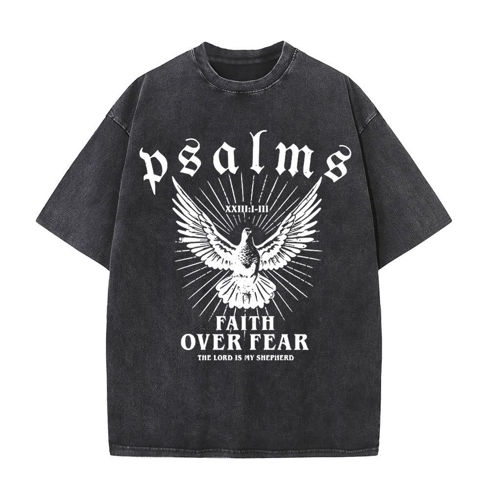 Christiandiscipleshop Faith Over Fear Christian Unisex Washed T-Shirt