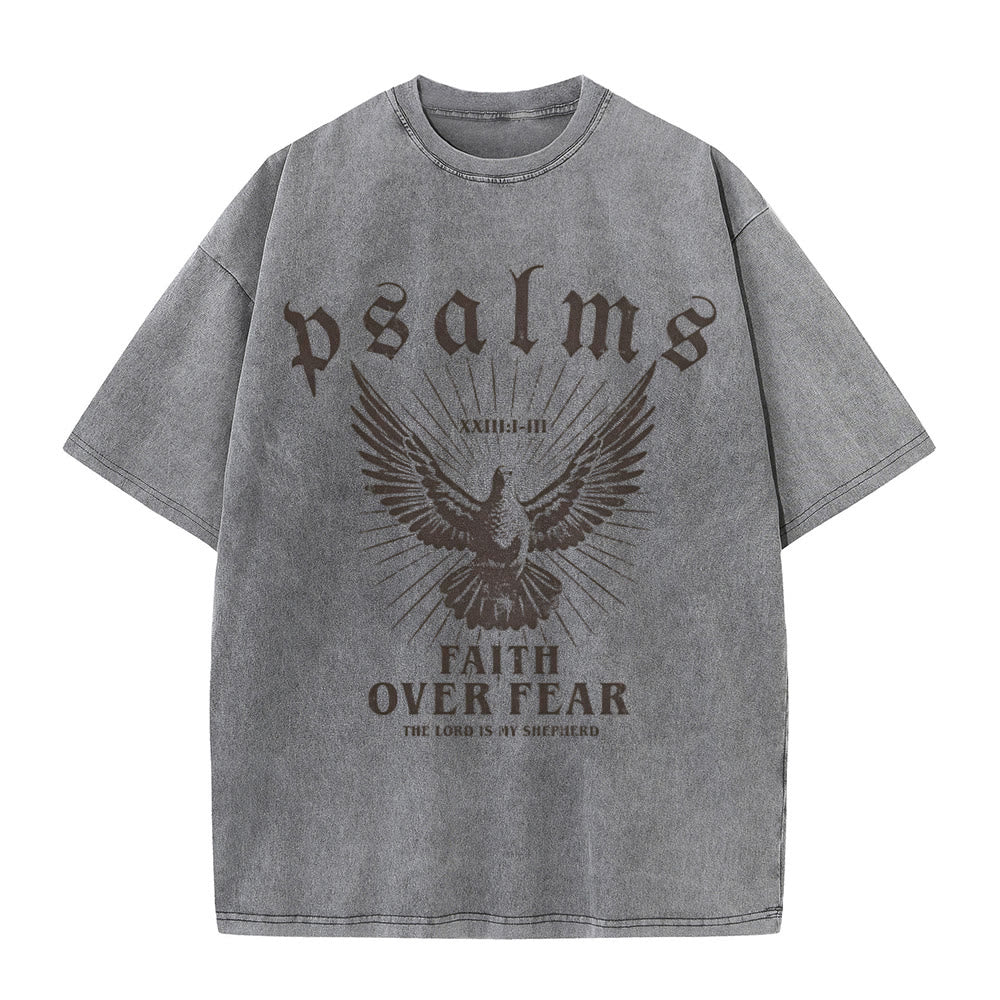 Christiandiscipleshop Faith Over Fear Christian Unisex Washed T-Shirt