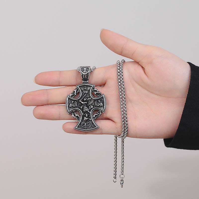 Christiandiscipleshop St. Benedict the Protector & St. Micheal the Archangel Necklace