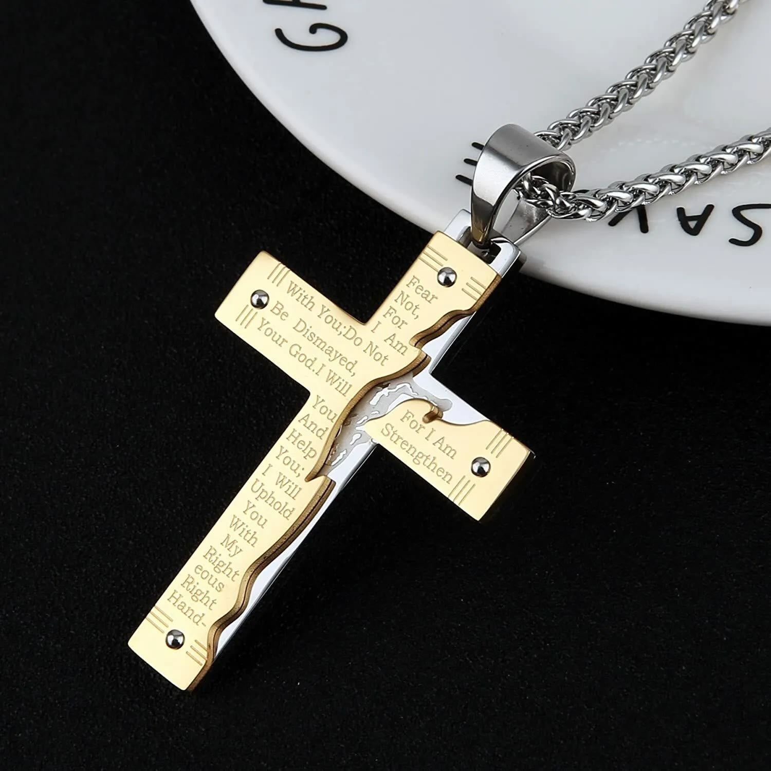 christiandiscipleshop Jesus christiandiscipleshop Crucifix Religion Cross Pendant Necklace