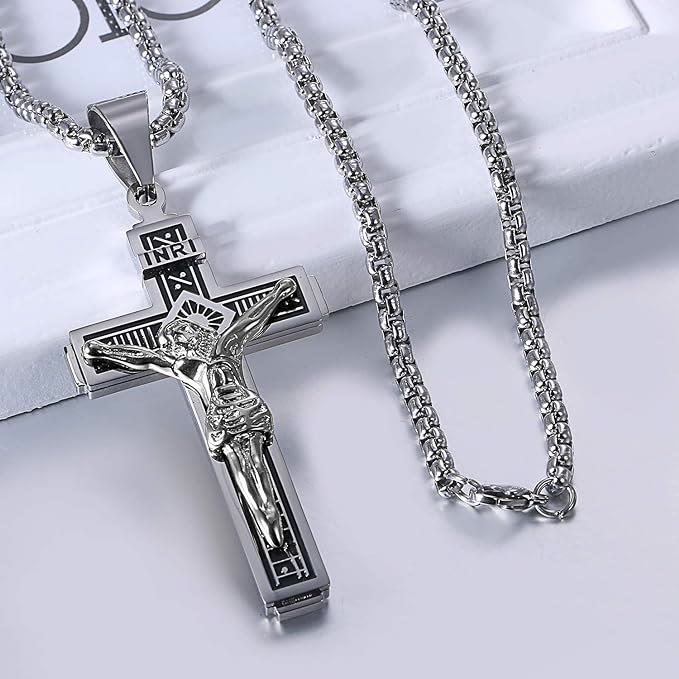 Christiandiscipleshop Crafted Jesus Christiandiscipleshop Crucifix Titanium Necklace