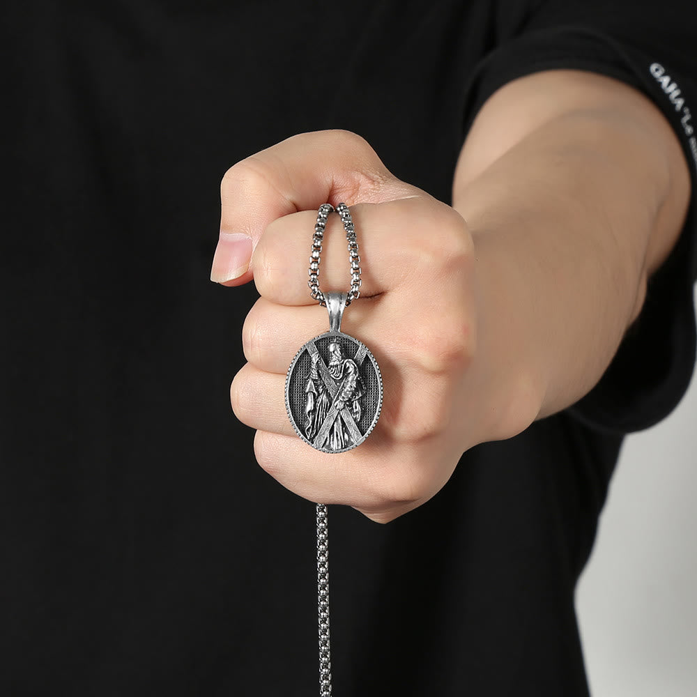 christiandiscipleshopthe St. Andrew Retro Christian Necklace