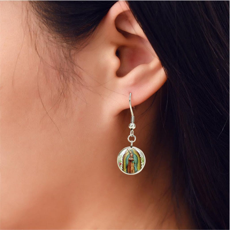 Christiandiscipleshop God Bless The Rose Of The Virgin Mary Glass Jewelry Set