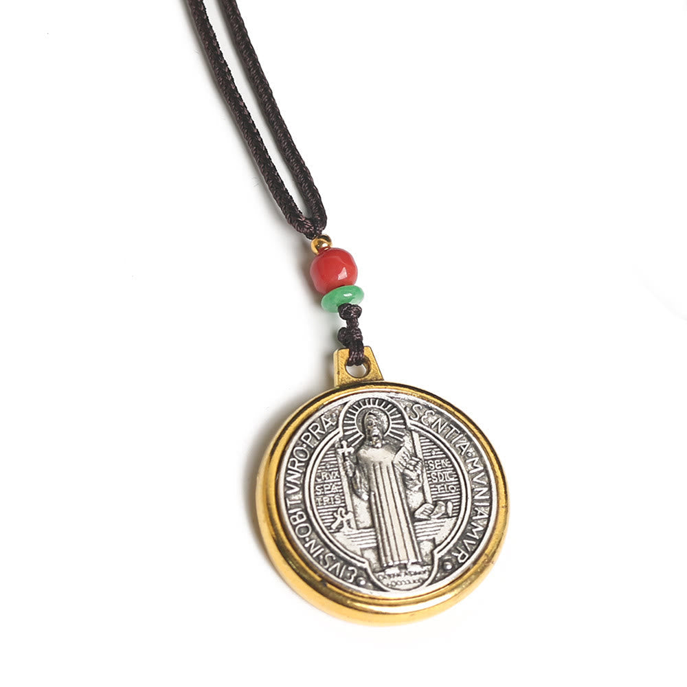 Christianartworkshop Classic St. Benedict Medallion Amulet Necklace