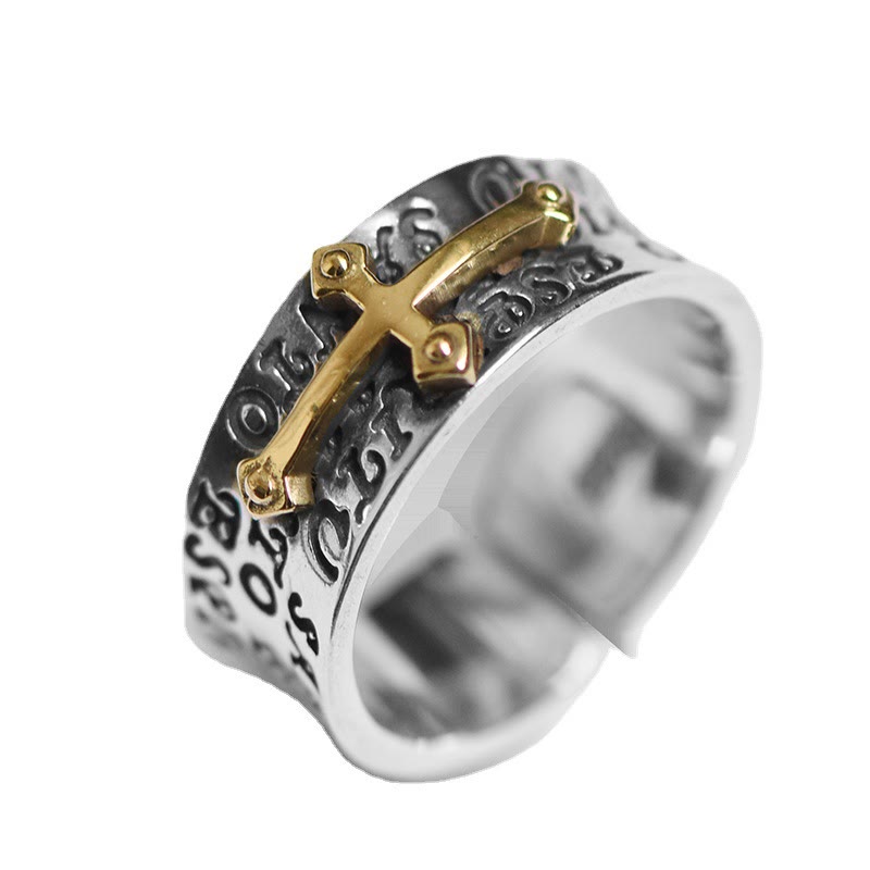 Christianartworkshop Adjustable Cross Ring Christianartworkshop  Jewelry