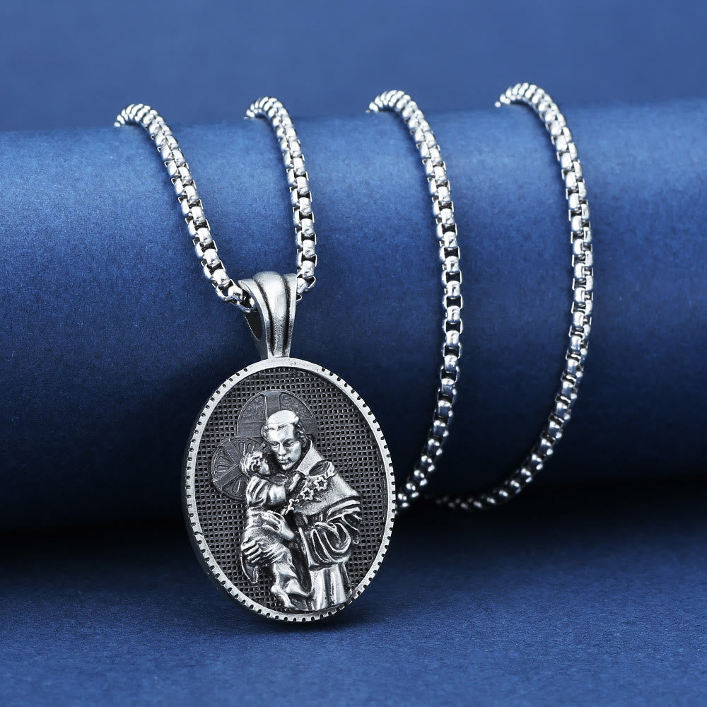 christiandiscipleshopthe St. Anthony and the Child Jesus Pendant Necklace