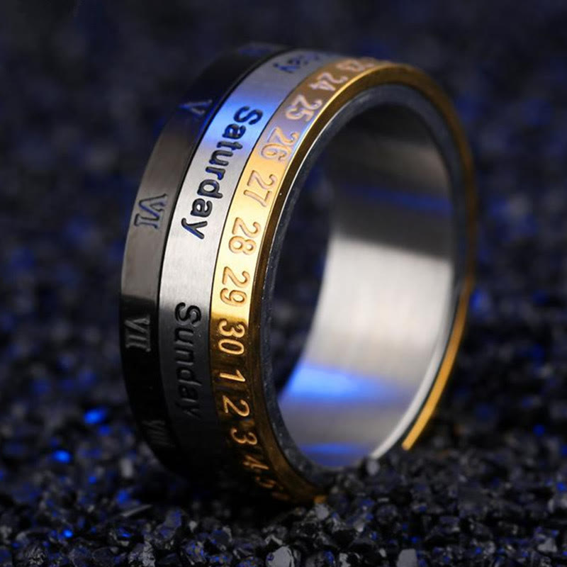 Christianartworkshop "The Genesis" Time and Date Ring: God's Seven Days of Creation